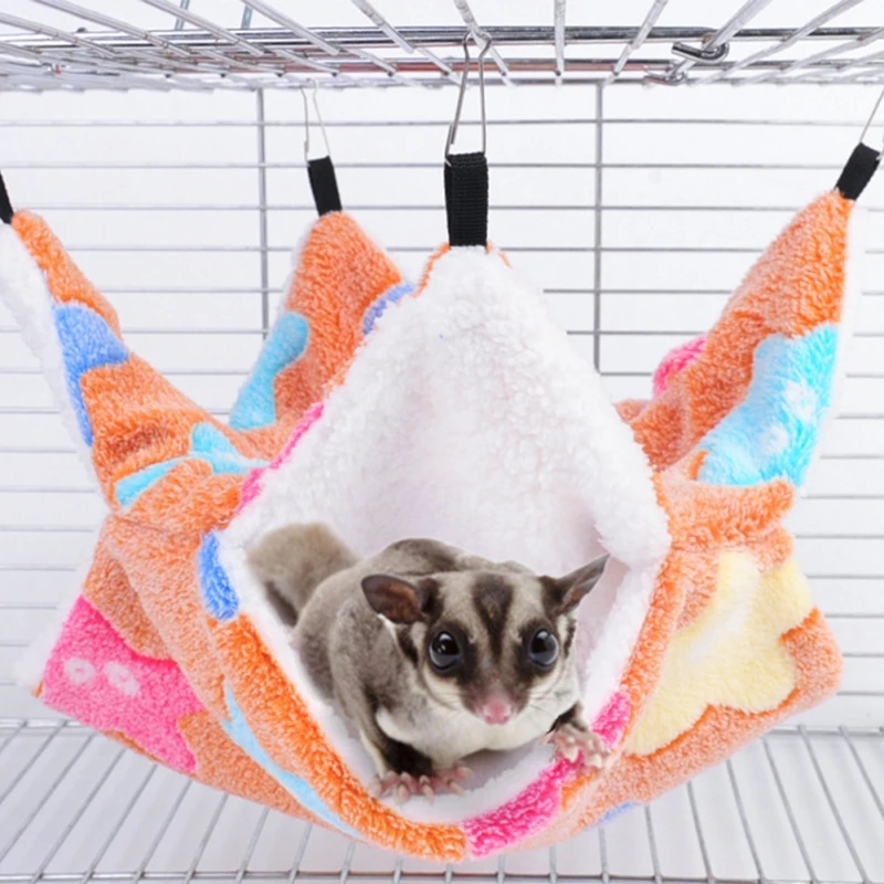 Hamster Hammock Small Pet Cage Glider Bed Hanging Hammock Rat Swinging Chinchilla Parrot Guinea Pig Ferret Playing Sleeping Mat