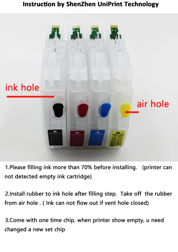 LC421 LC421XL Empty refillable Ink Cartridge For Brother DCP-J1050DW DCP-J1140DW MFC-J1010DW with high capacity chip