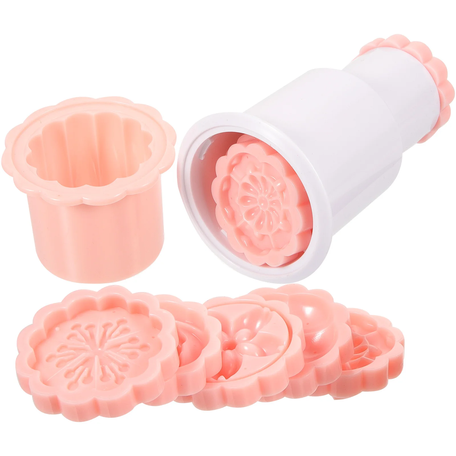 

1Set Moon Cake Baking Mould Handmade Kitchen Tool for Chinese Traditional Festival Dessert Cookie Stamp Moon Cake Mould