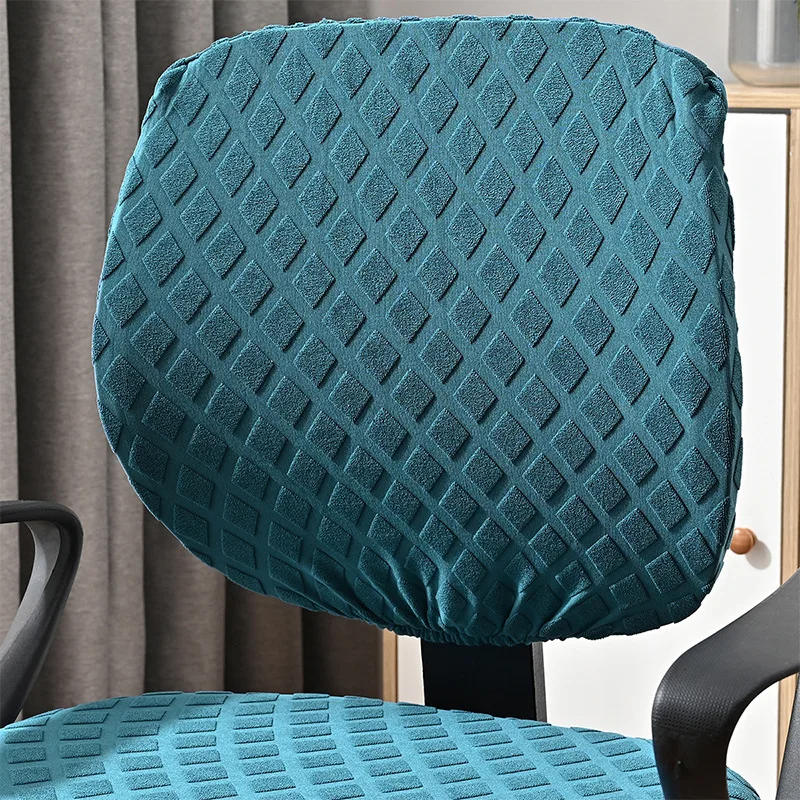 Fashion Stretch Elastic Polyester Jacquard 2 Piece Universal Computer Chair Seat Cover Office Chair Slipcover Home Accessories