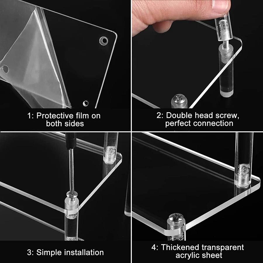 Clear Acrylic Display Stand For Anime Figures Cupcake Shelf Organizer Desserts Holder Jewels Display Risers Stand Perfume Stand