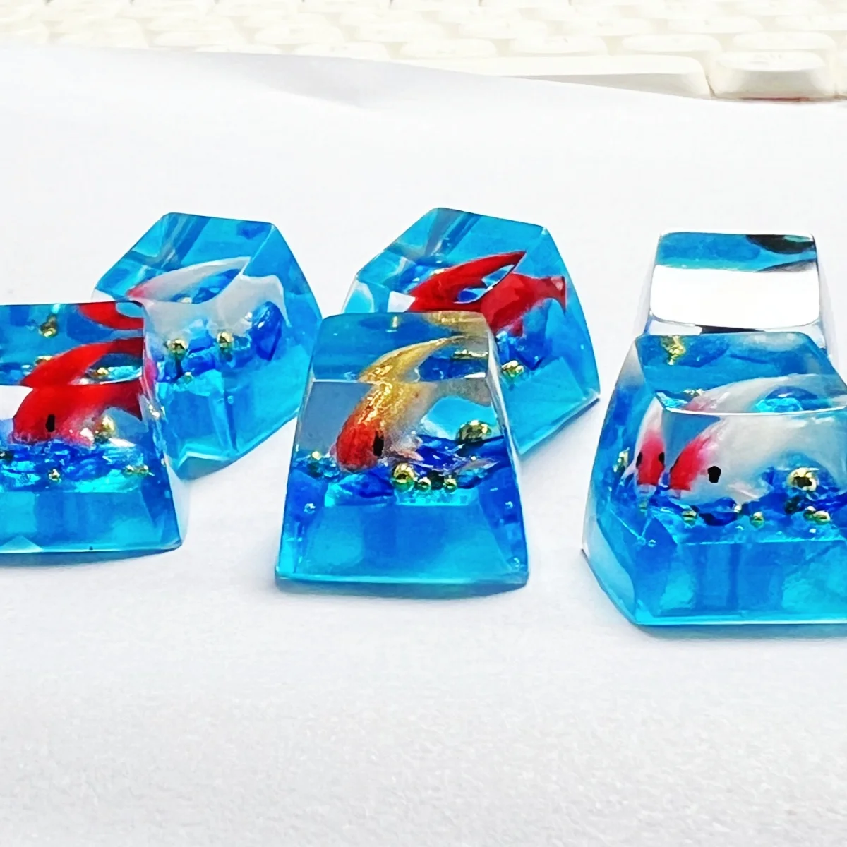 Custom Goldfish Resin Keycap ESC Mechanical Keyboard Key Caps for Cherry MX Switches Keyboards DIY Personality Fish SA R1 Keycap