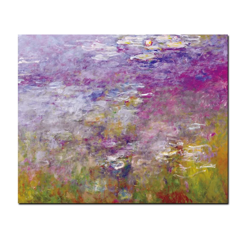 Claude Monet Lotus Posters and HD Prints Landscape Oil Painting on Canvas Art Cuadros Impressionist Wall Picture for Living Room