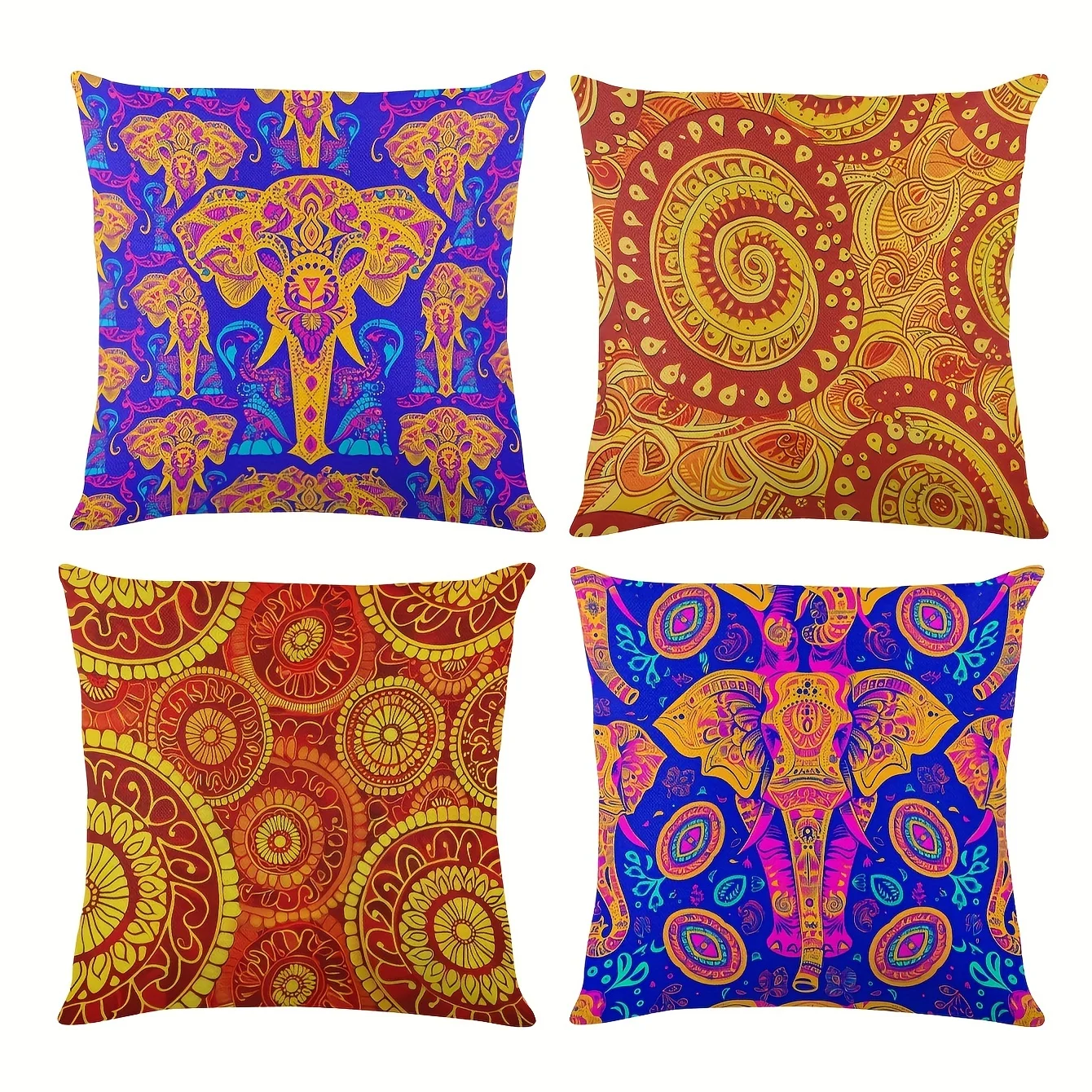 Bohemian Tribal Mandala Pattern Cushion Covers for Sofa Home Decor Boho Throw Pillow Ethnic Moroccan Accent Accessories