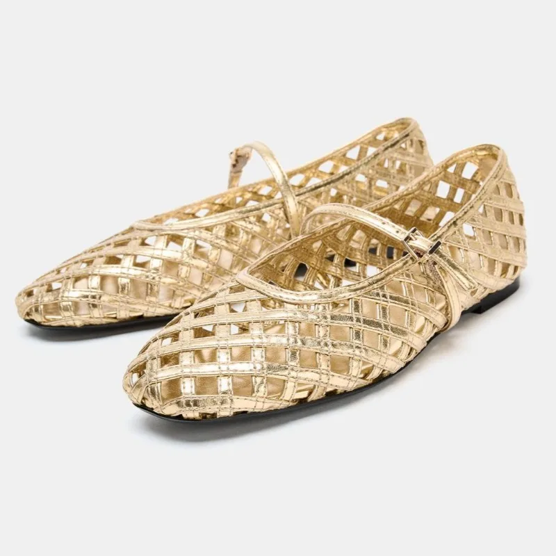 

New Women's Shoes Fashion Designer Women's Flat Sandals Luxury Hollow Out Casual Shoes for Woman Exquisite Flat Sandals Zapatos