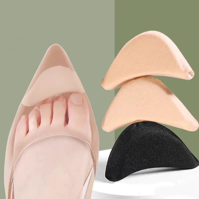 1/2pairs Pain Relief High Heel Insoles Sponge Forefoot Insert Pads Women Reduce Shoes Size Adjustment Shoe Filler Protector