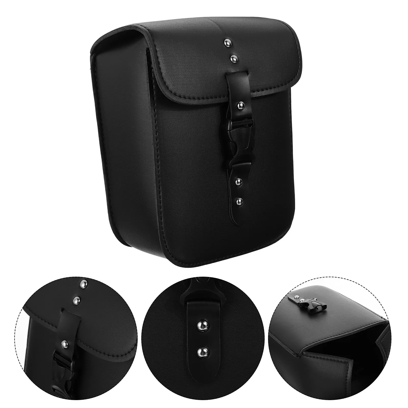 

Motorcycle Side Pouch Wear Resistant Large Capacity Easy Assemble Handlebar Storage Bag Motorbike Side Holder
