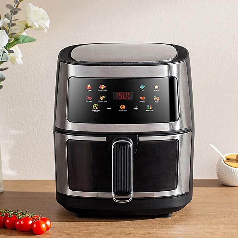 China hot air fryer oven 5L smart oil free multifunctional glass digital electric air frier kitchen air fryer