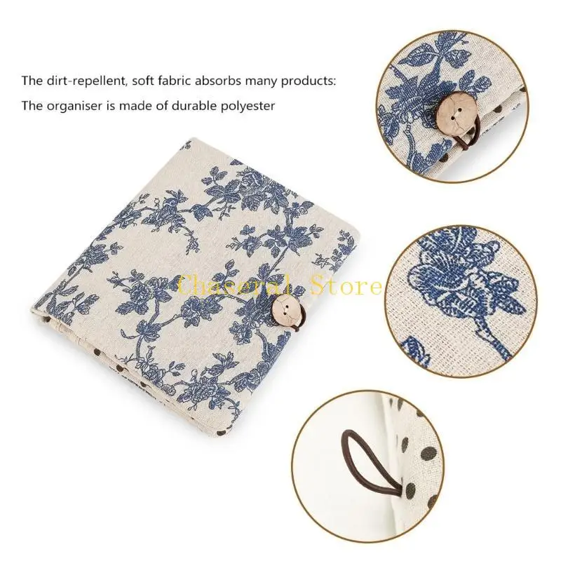 E7CE Baby Diaper Bag with Multiple Pockets, Lovely Print Infant Bed Hanging Nappy Bag Toy Wipes Organizers for Essential view 5