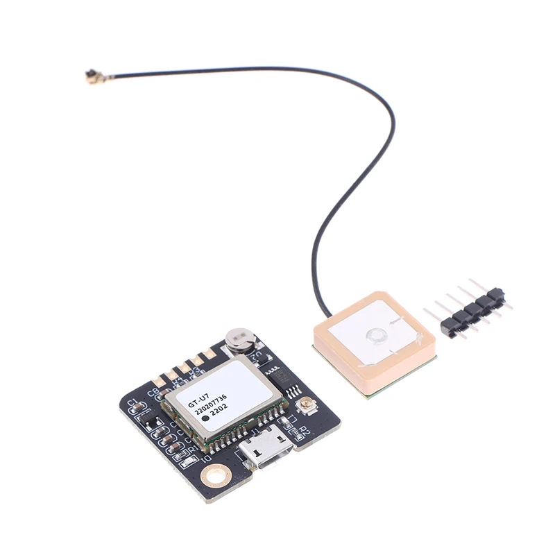Module GPS GT-U7 Compatible avec le récepteur de positionnement par Satellite de Navigation NEO-6M, positionnement de haute précision pour véhicules, 1 pièce