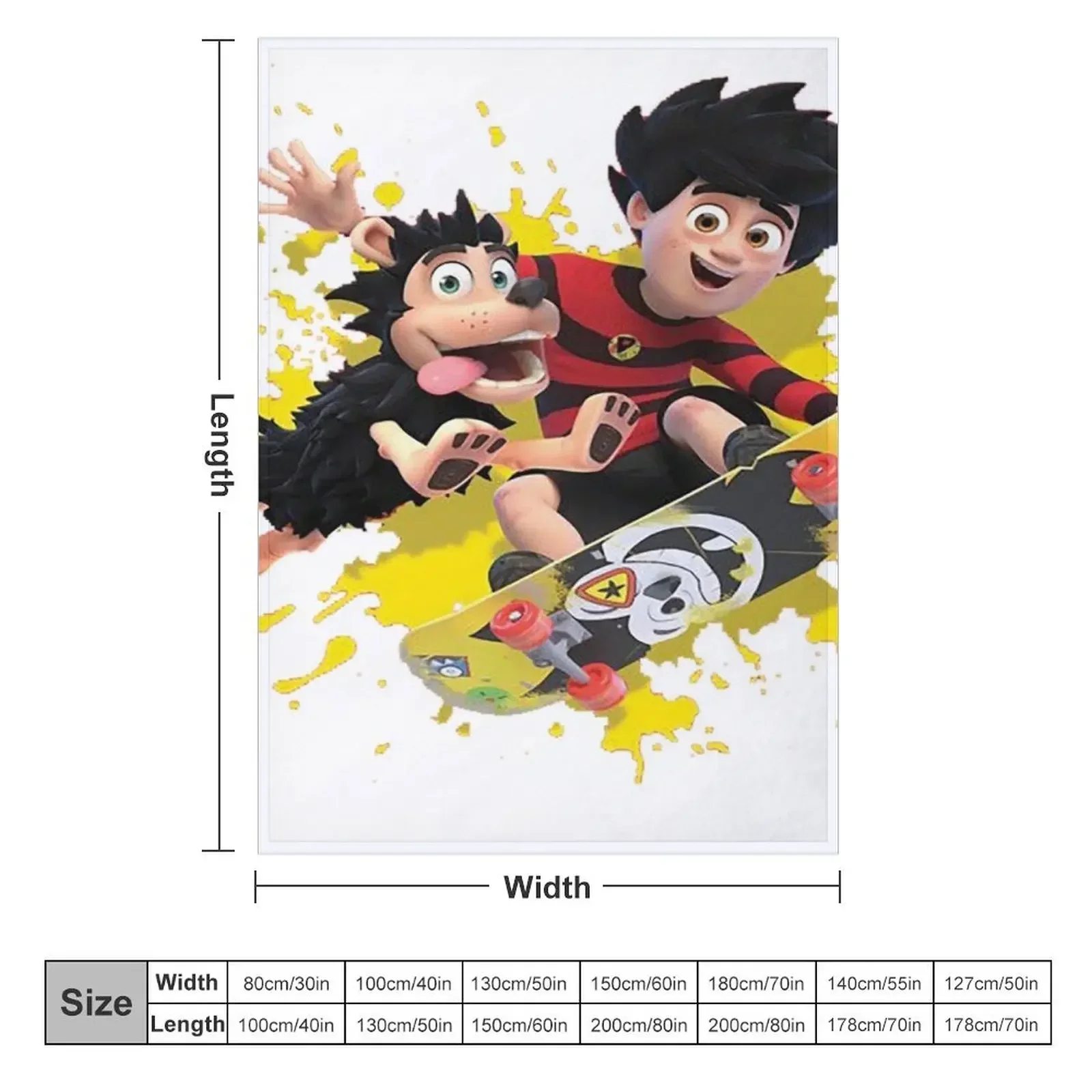 Dennis & Gnasher Throw Blanket Soft Big warm winter Sleeping Bag Personalized Gift Blankets