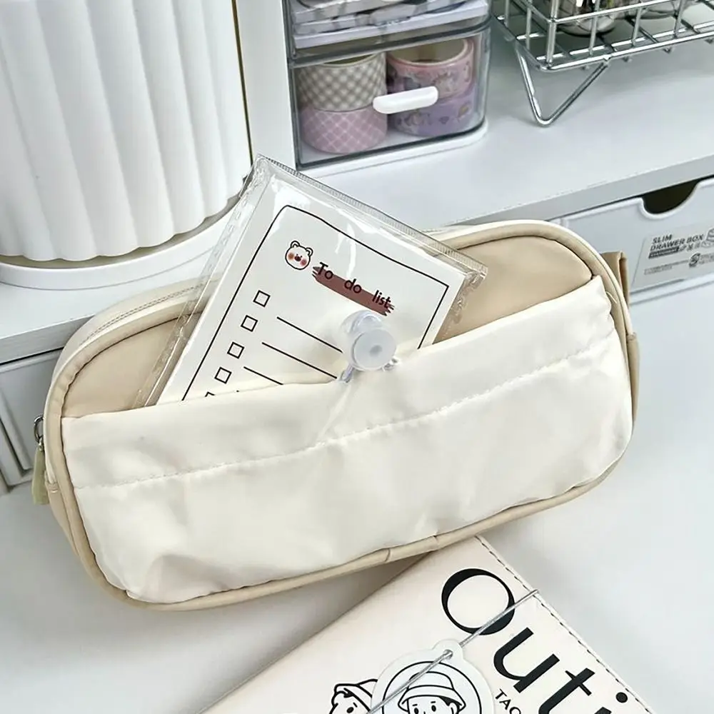 with Drawstring Pencil Case Capybara Cat Large Capacity Pen Bag Multi-functional Stationery Storage Pouch Office School Supplies