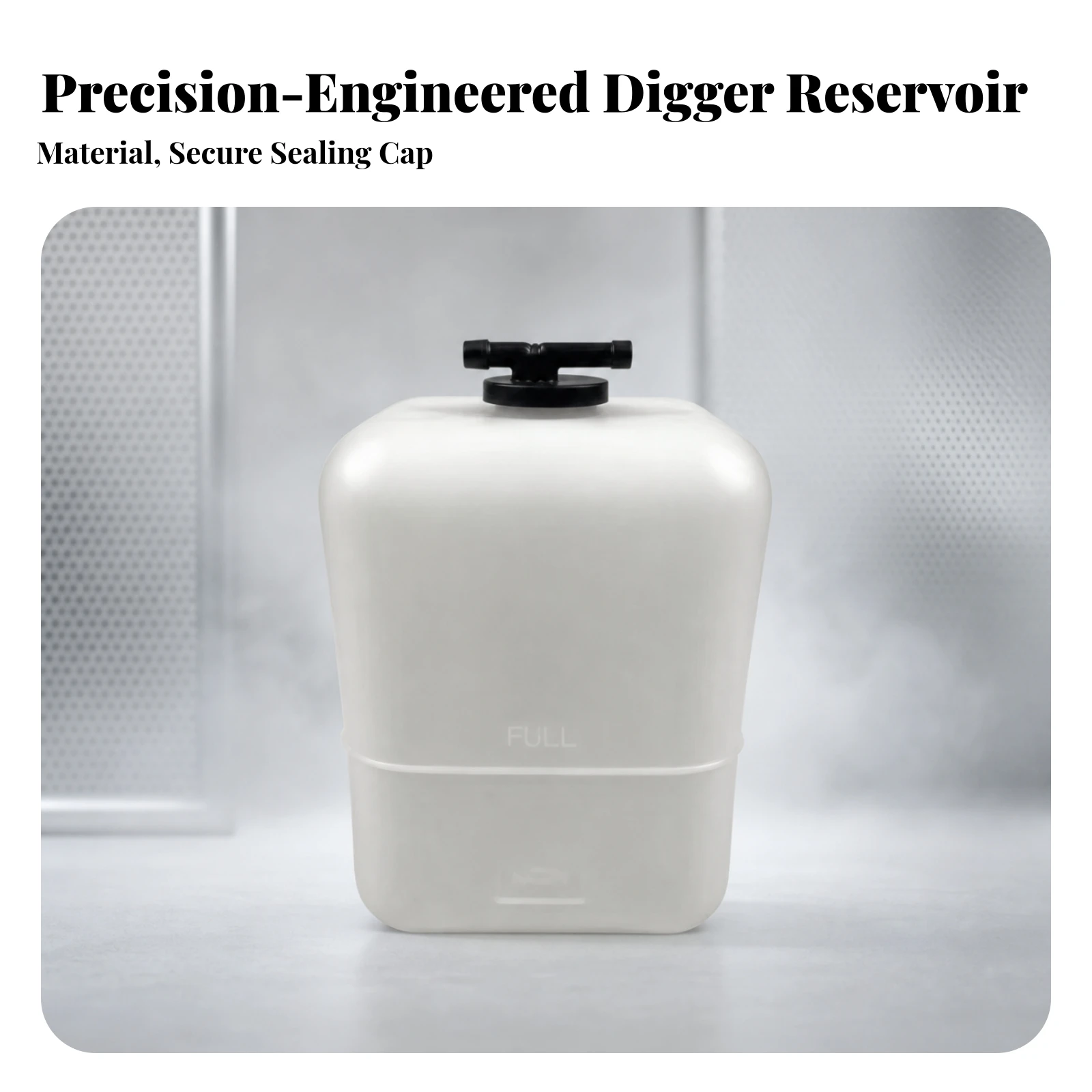 Coolant Reservoir Translucent Replacement Auxiliary Coolant Reservoir Excavator Auxiliary Water Tank Rectangular