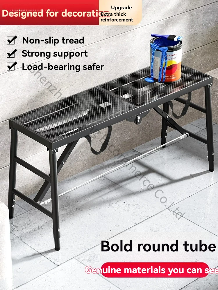 Horse Stool Folding Lifting Thickened Putty Decoration Stirrup Scaffolding Factory Direct Lifting Engineering Platform Ladder