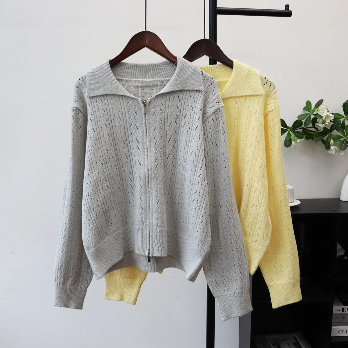 

Кардиган, женские свитера, пальто, куртки на молнии с отложным воротником, повседневные свободные джемперы Y2k, уличная одежда, элегантная вязка, осень-зима