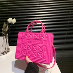 Rosered 2024 Woman Bag Luxurious Shoulder PU PVC Leather Girl Women Lady Bags Handbag Phone Case Purses Tote Lady Women's Hand