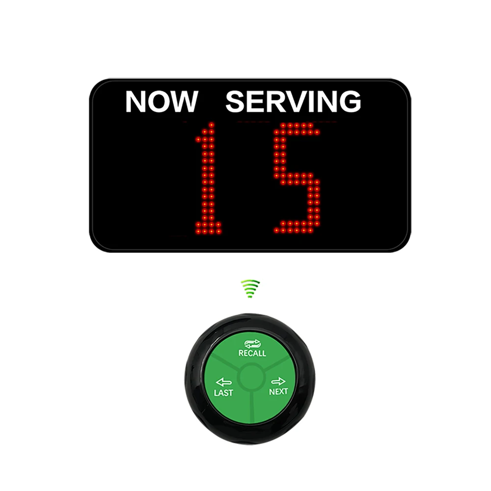 Take A Number System Queue Manage System with Queue Number Display and 2 pcs K-O2-NEXT Button