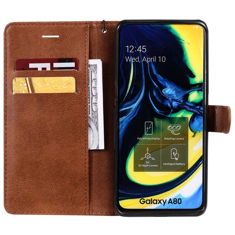 Leather Case For Samsung Galaxy A10 A20 A30 A40 A50 A70 A80 A90 A10S A10E A20E A30S A50S S9 S8 S7 Plus S6 Edge Flip Wallet Cover