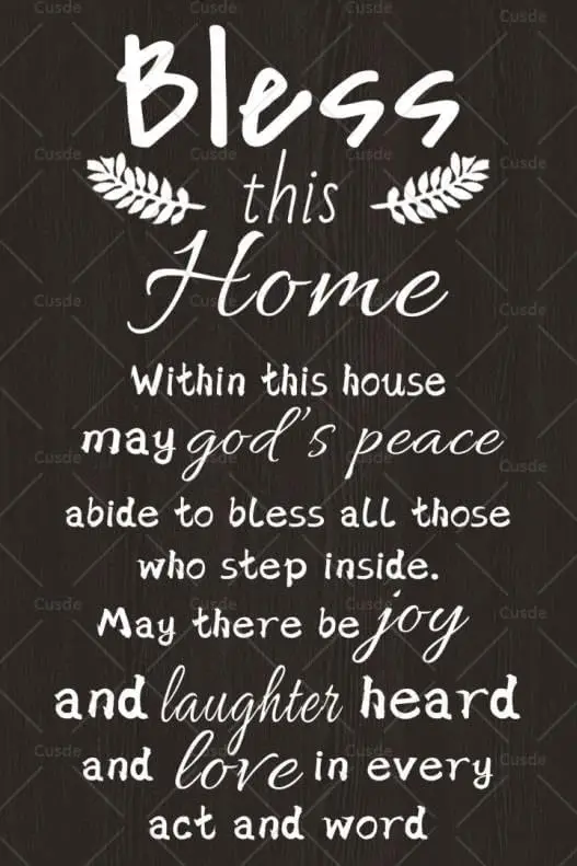 1p,Cusde Bless This Home Wall Decor Metal Tin Sign House Blessing Plaque House Warming Gifts Religious Decor Poster Living Room