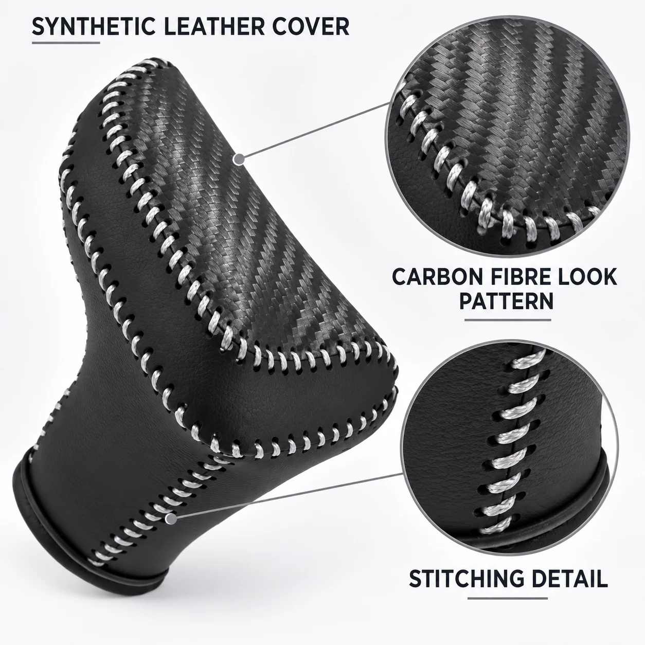 Car Gear Lever Knob Cover Shift Knob Cover for Hyundai Tucson SE SEL 2022-2023 Synthetic Leather