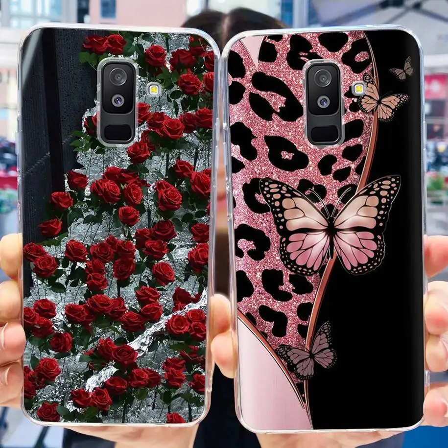 2018 etui na Samsung Galaxy A6 Plus etui A605F 6 A600F fajne modne wzory miękkie silikonowe etui na telefon Samsung A6 2018 Funda