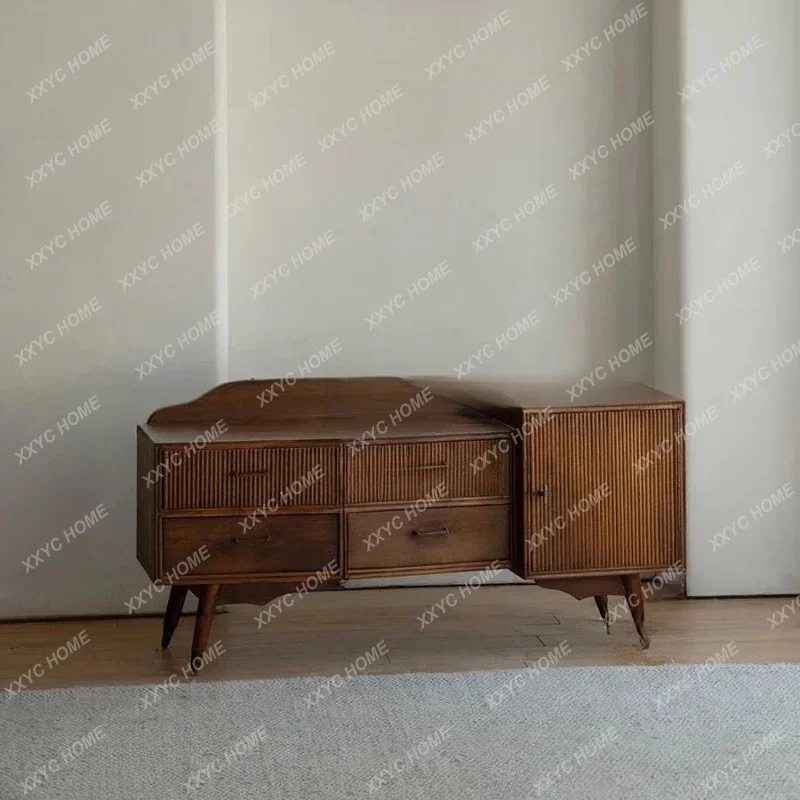 

Medieval wabi-sabi wine cabinet minimalist side cabinet living room storage lockerTJ