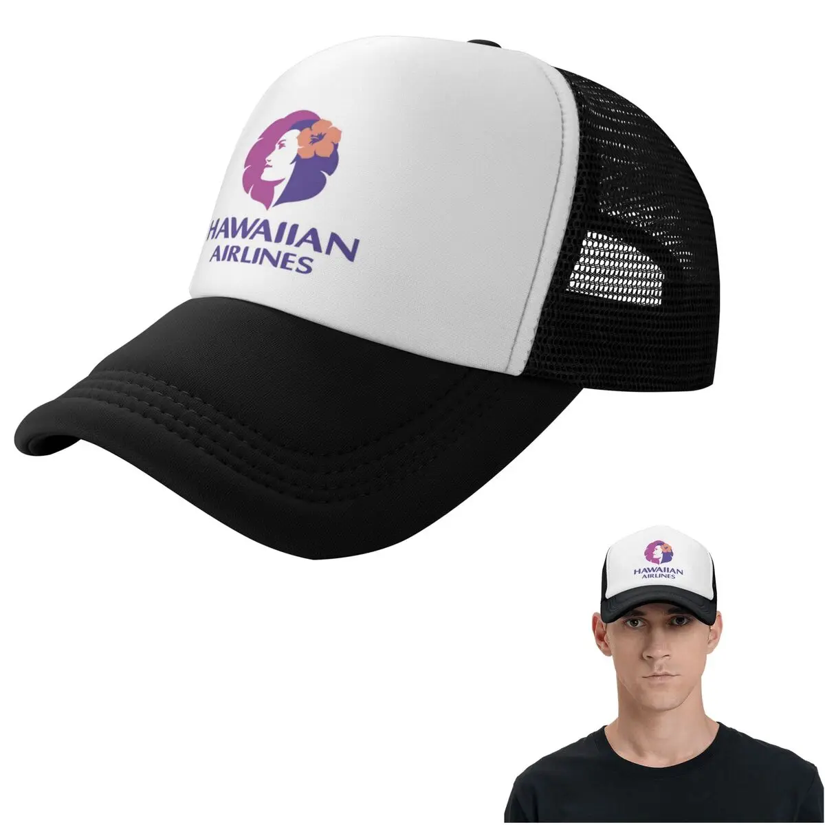 Hawaiian Airlines Herc Travel End Of Southern Summer SaleCap Fashion Mesh Baseball Caps Adjustable Hat Hip Hop Summer