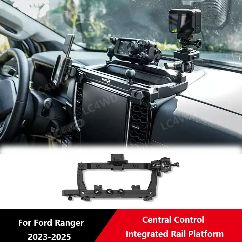 Off Road 4x4 Interior Accessories 6061 6T Aluminium Alloy Multi-Mount Dash Phone Holder Camera Mount For Ford Ranger 2023-2025