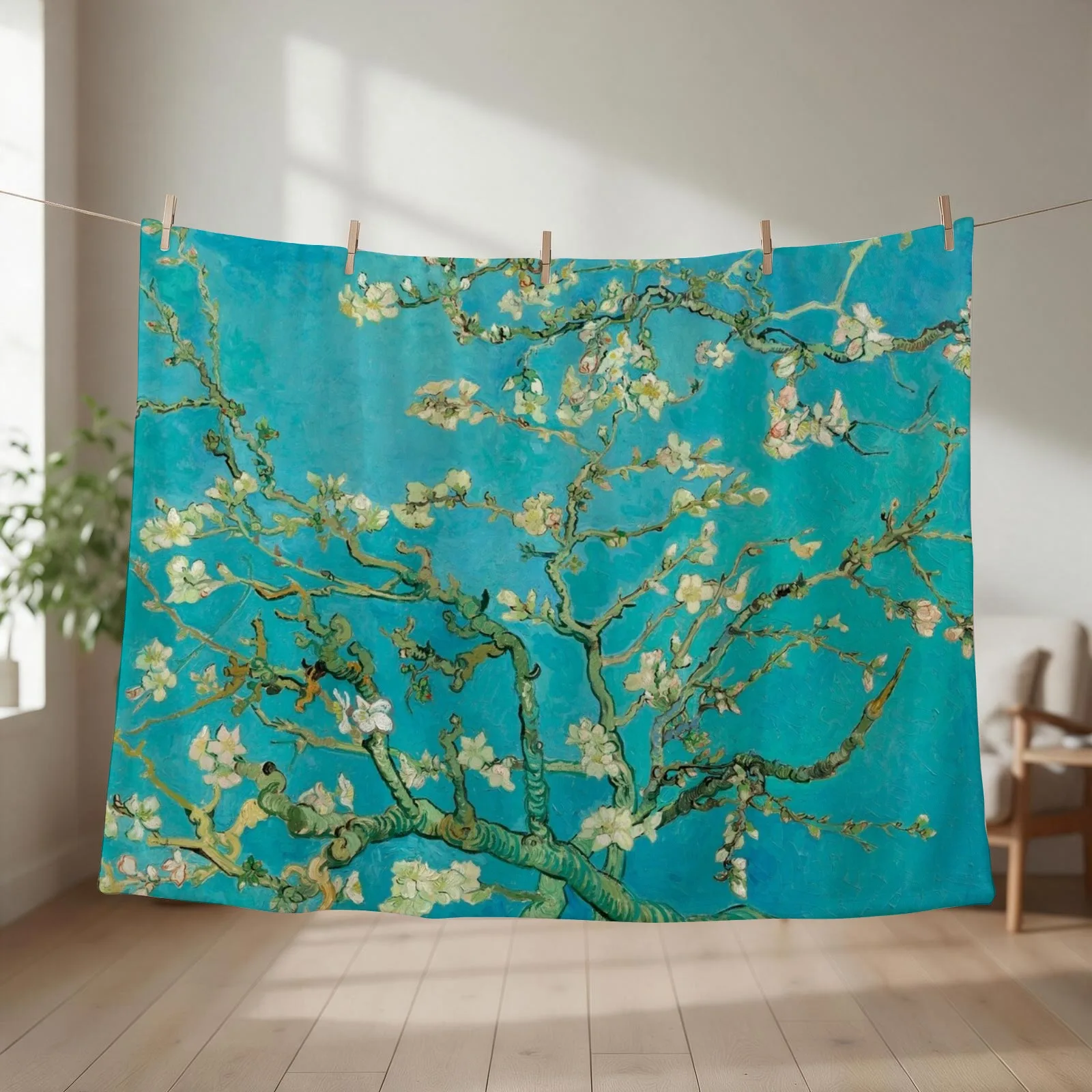 Van Gogh Almond Blossom, 1890 Throw Blanket Soft Big christmas gifts Luxury Throw Luxury Thicken Blankets