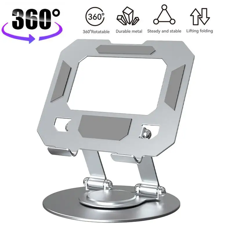 Tablet Holder 360 Degree Rotating Tablet Holder Adjustable Folding Monitor Stand Tablet Holder Travel for Tablets Monitor