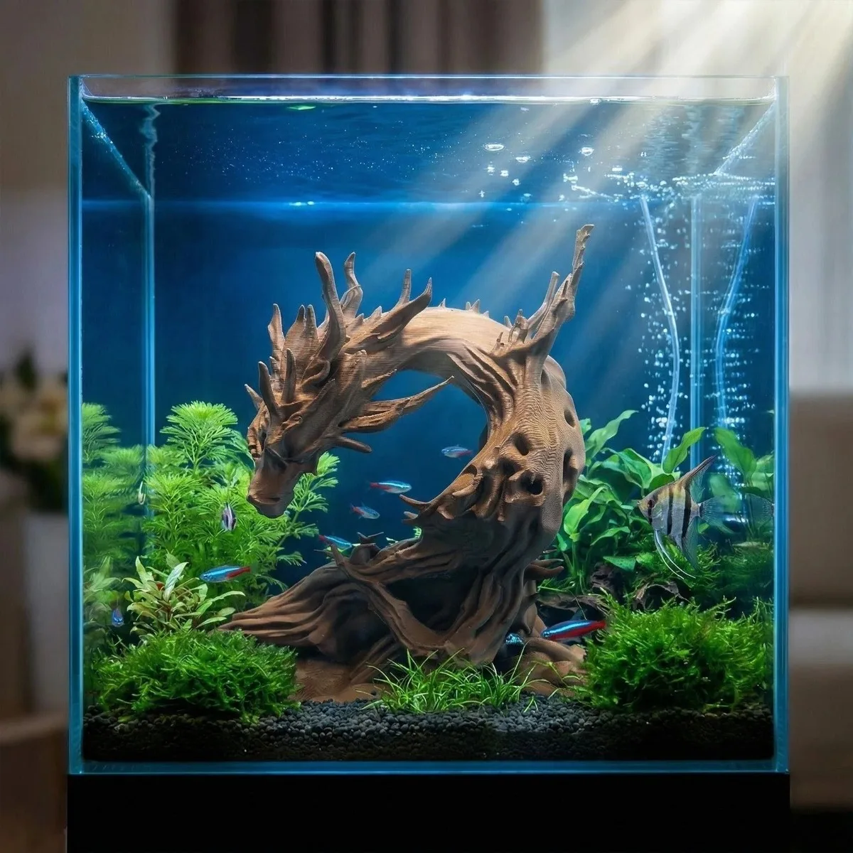 

Dragon, fish tank landscaping, aquarium ornaments, 3D printed fish tank landscaping, environmentally friendly materials