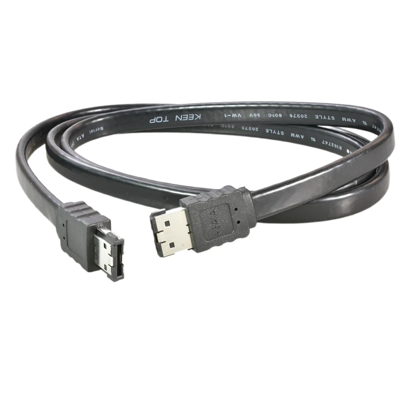 E-SATA eSATA Male to Male Extension Data Transfer Cable Cord for Portable Hard Drive 0.5m/1m