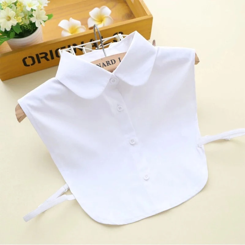 Female Lace Fake Collars Blouse Vintage Detachable Shawl Adjustable False Collar Versatile Half-length Shirt Accessories