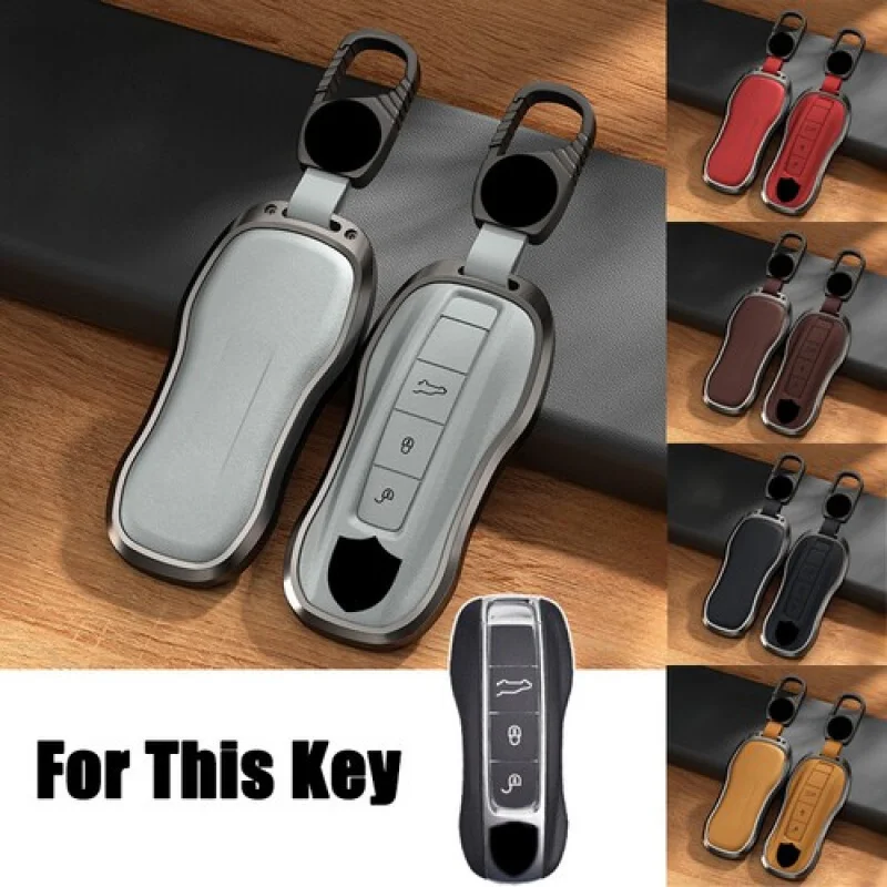 

Кожаный брелок из сплава A +, чехол для Porsche Cayenne Panamera 911 992 Taycan