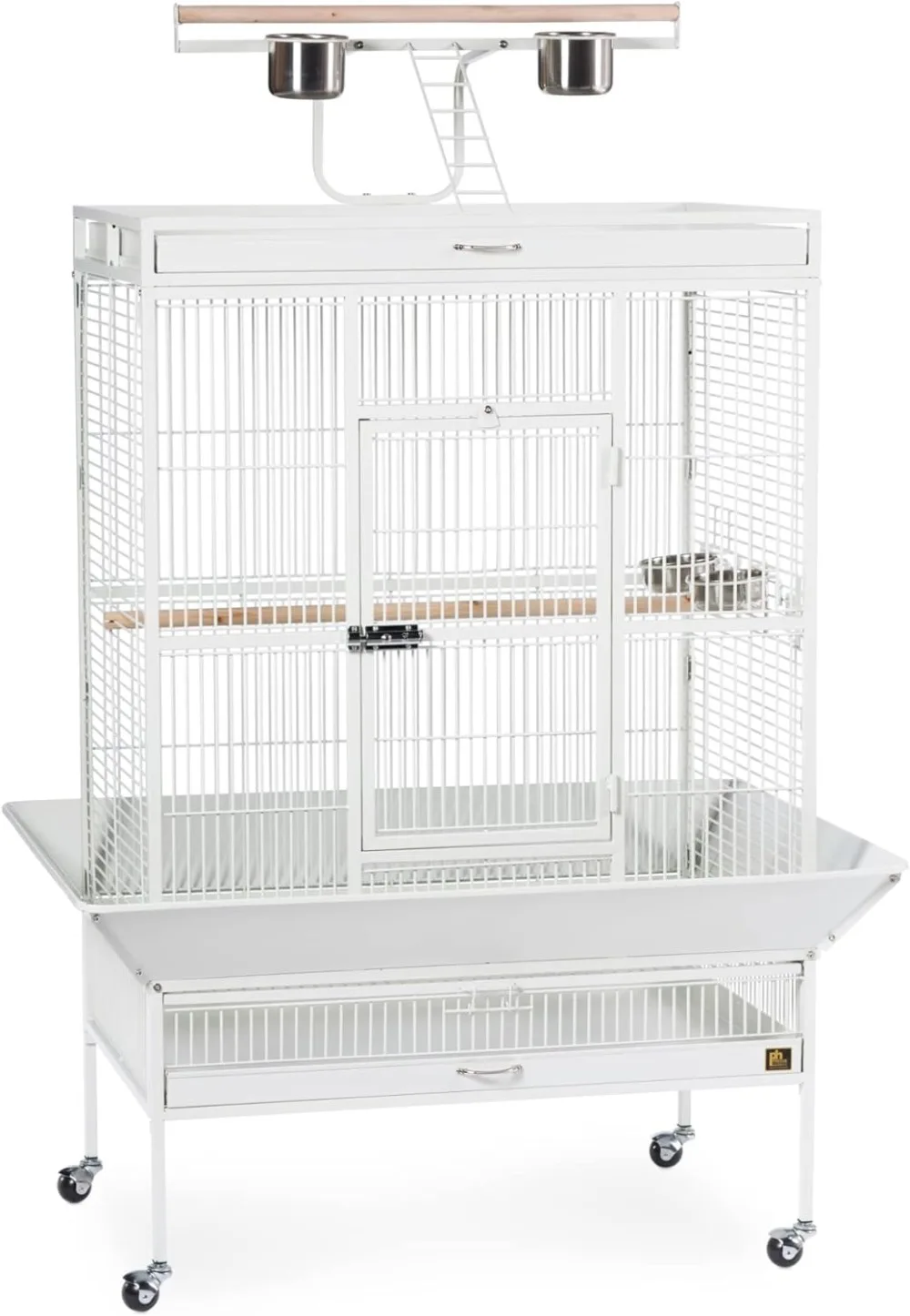 Wrought Iron Select Bird Cage Chalk White 36-Inch By 24-Inch By 66-Inch Selected Cage of High Quality Wrought Iron Bird Cages