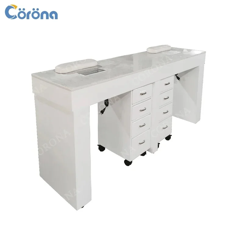 Multifunctional Professional White Manicure Desk Nail Tech Table