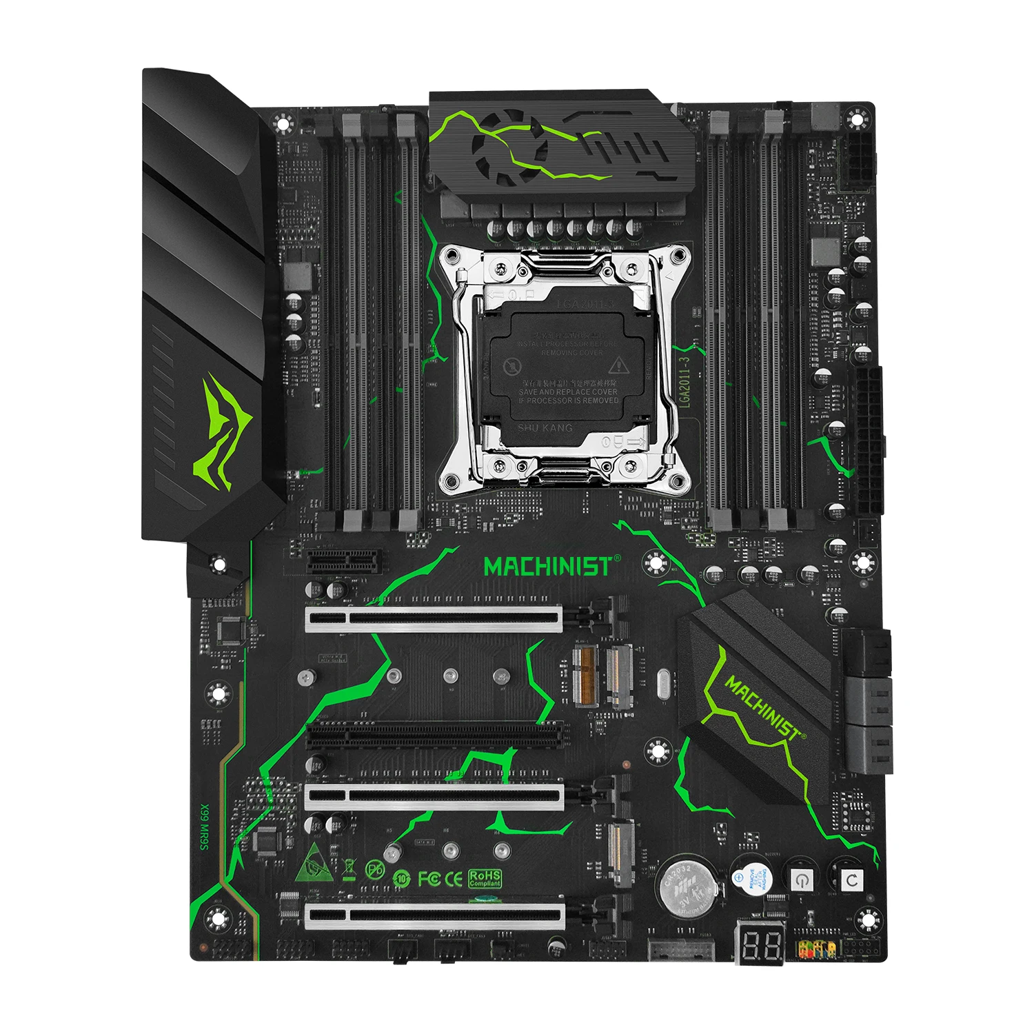 Imagem -05 - Placa-mãe Suporte Lga 20113 Xeon e5 2640 2666 2667 2670 v3 v4 Processador Ddr4 Ecc Non-ecc Memória Nvme M.2 Machinist-mr9s X99