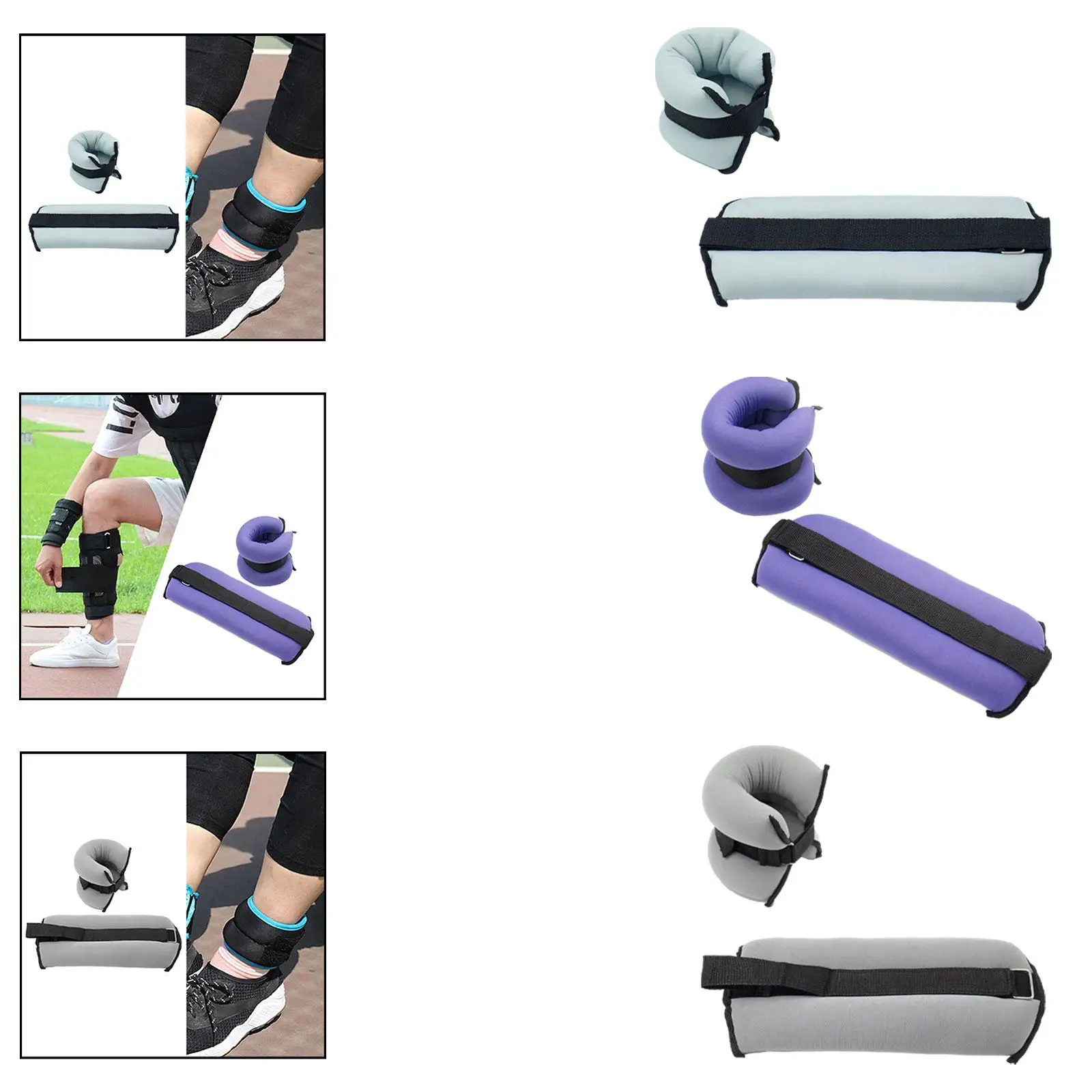 

2x Leg Weights Arm Wrist Weights Accessory Comfortable with Adjustable Strap Versatile for Women Men Lightweight Easily Install