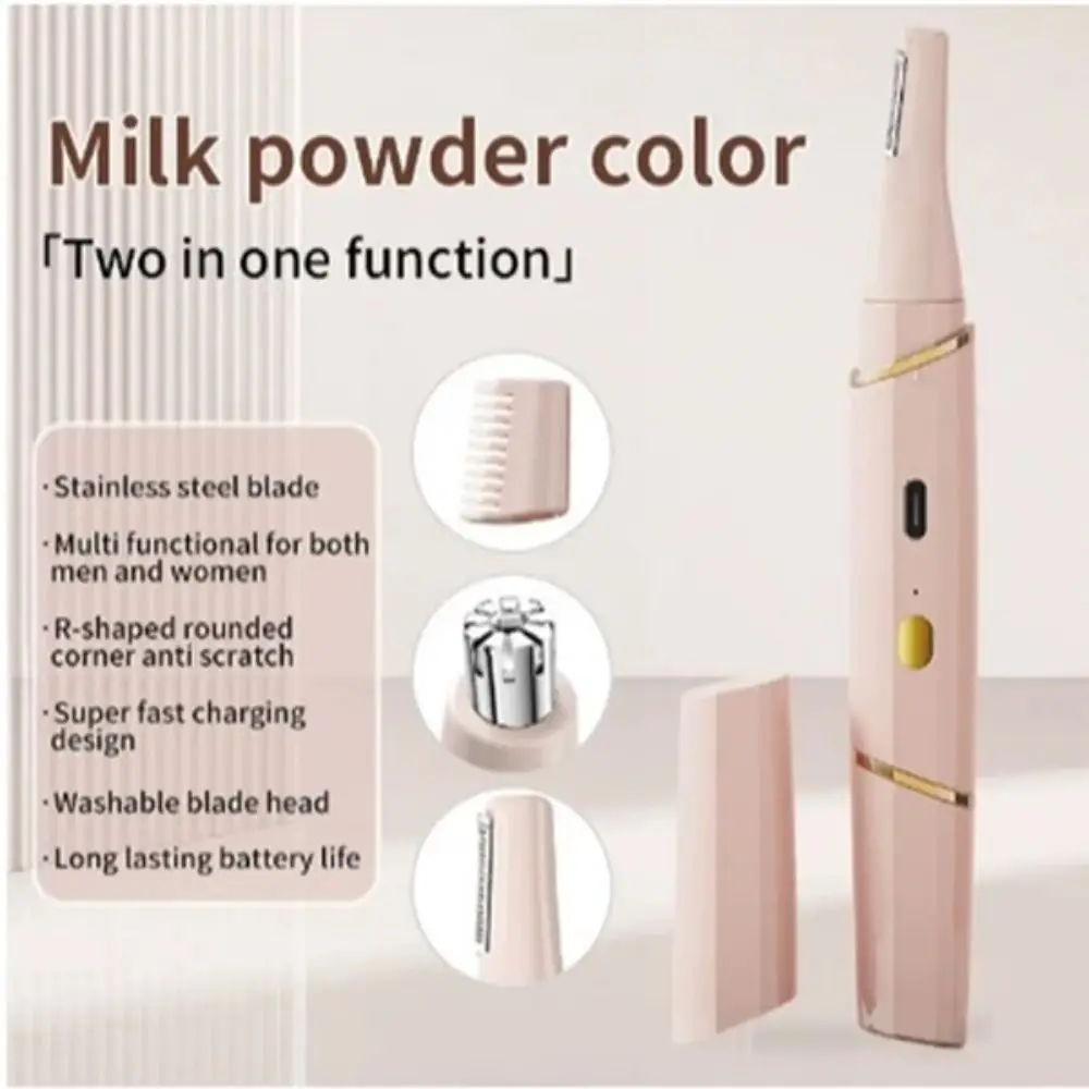 Portable Electric Hair Remover Battery Powered Facial Hair Removal Mustache Razor Lipstick Shaped Waterproof Eyebrow Trimmers