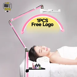 Custom Logo Ring Light Half Moon Led Lamp Stream Deck Floor Video Light Fill Light For Beauty Salon Makeup Live Streaming