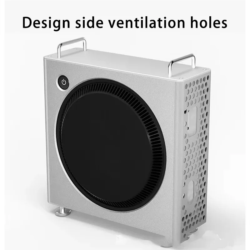 PC Accessorie Dustproof Aluminum Alloy Case for Mac Mini M4/m4 Pro Case with Heat Dissipation Stand Shockproof Protective Case