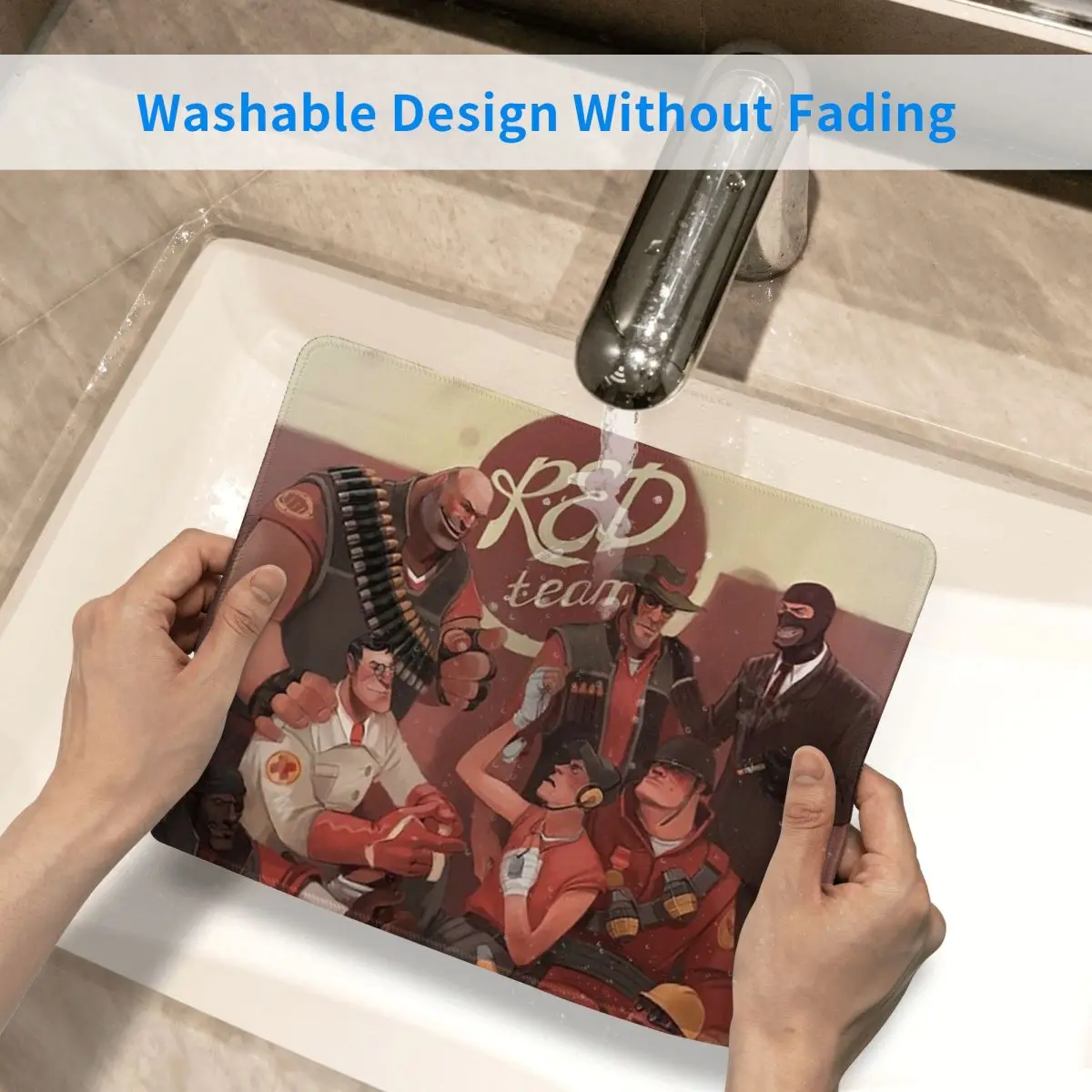 Team Fortress 2 Red Team Artwork Mouse Pad Computer Keyboard Mouse Mat Gamer PC Laptop Desk Mat Office Accessories Table Mats