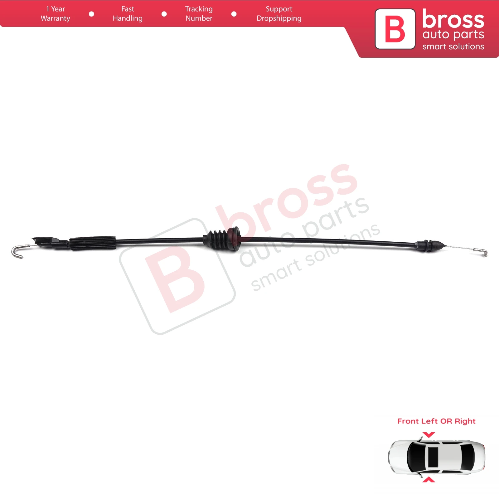 

Bross Auto Parts BDP69 Inner Interior Door Lock Release Locking Latch Bowden Cable Front 1J4837085F for VW Golf Bora Jetta MK4