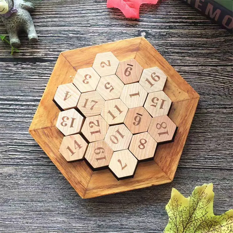 Nummer Sudoku Houten Zeshoek Puzzel Logisch Denken Wiskunde Spelletjes Rompecabezas De Madera Montessori Educatief Speelgoed Kinderen Volwassenen