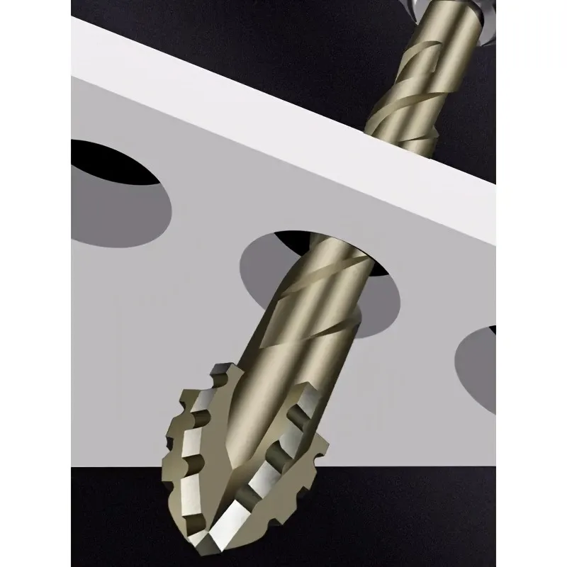 10/8PCS High-Four-edged Serrated Eccentric Drill Bits Set For Glass Ceramic Concrete Brick Drilling Tools 6-12mm Drill Bits Set