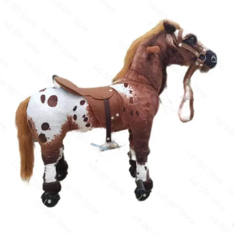 Spring Rocking Horse Bouncy Ride On Toy Large Kids Rocking Horse For Children With Wheels Sound Effect
