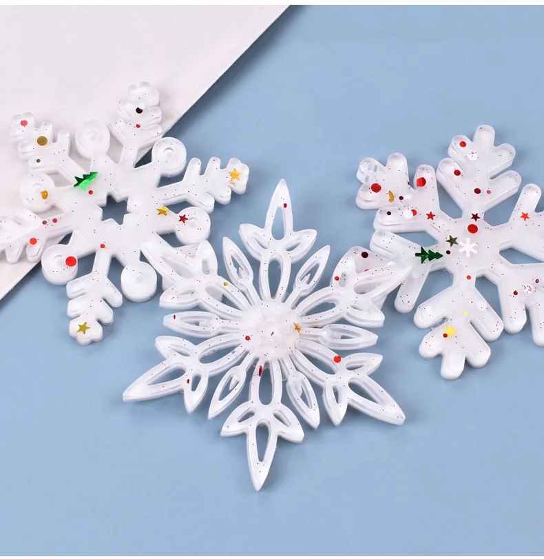 Snowflakes Shape UV Epoxy Silicon Mold For Earrings Pendant Keychain DIY Resin Mold Accessories Jewelry Making Crafts Xmas Decor