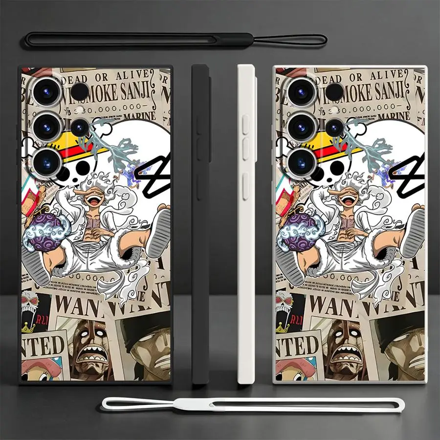 One Piece Cool Cartoon Luffy Case for Samsung Galaxy S26 S24 Ultra S25 Edge S22 Note 20 10 Ultra S23 S21 Plus S20 FE Phone Cover