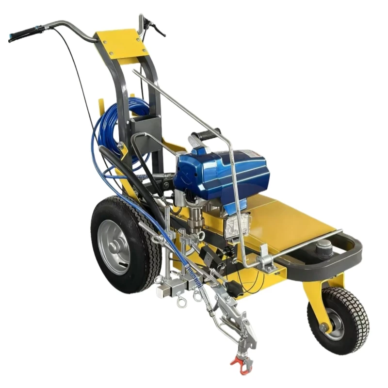 Factory Cold Spray Equipment Road Line Electric Single Plunger Pump Cold Paint Spray Road Marking Machine