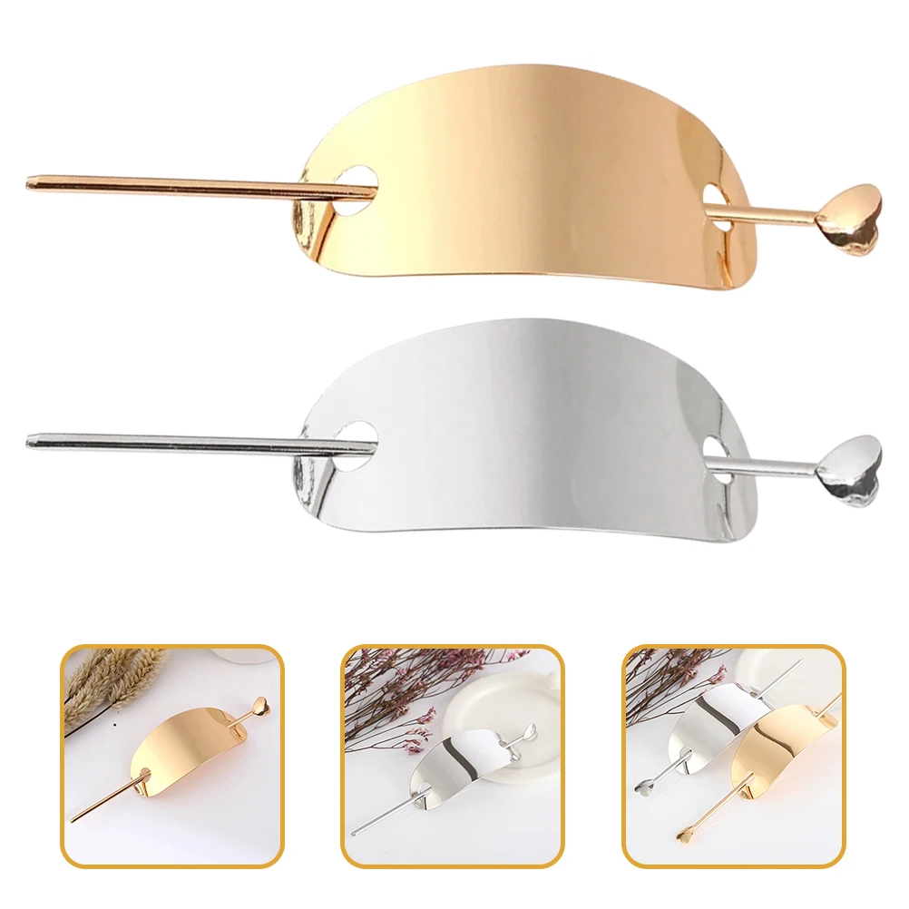 

4pcs Gold Hair Cuffs Vintage Accessories for Women Circle Bun Clips Smooth Elegant Practical Hairstyles Metal Pins